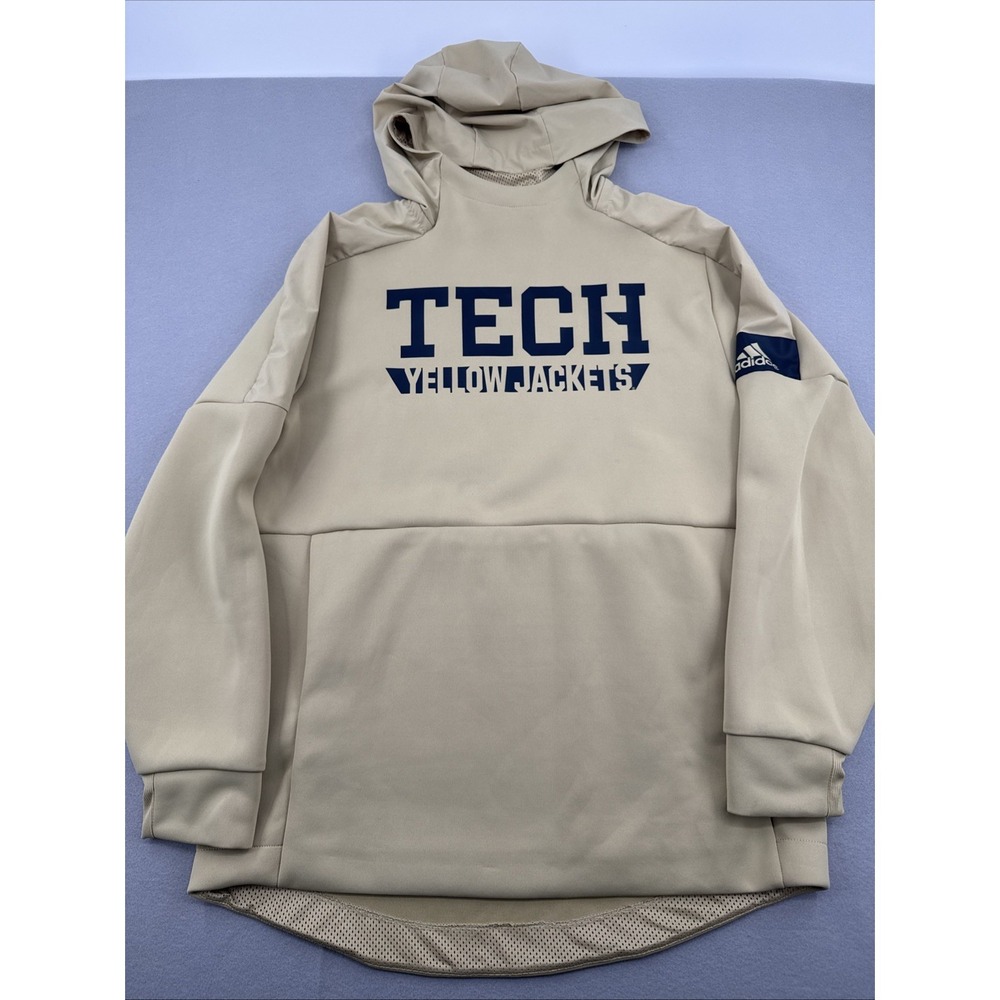 Adidas Georgia Tech Yellow Jackets Team Issue Hoodie Men's L Gold ACC Football